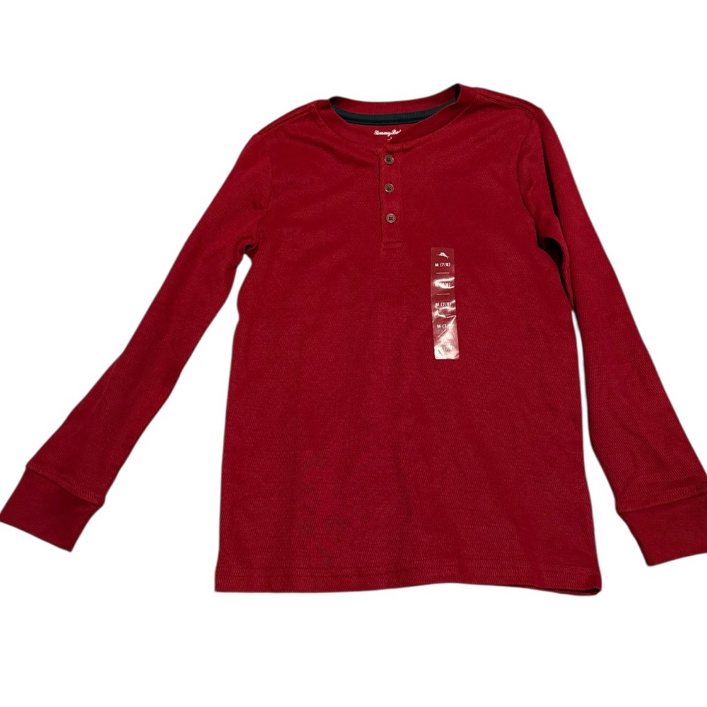 Tommy Bahama Rich Red Knit Shirt • Size 7/8 Medium - Picture 2 of 6